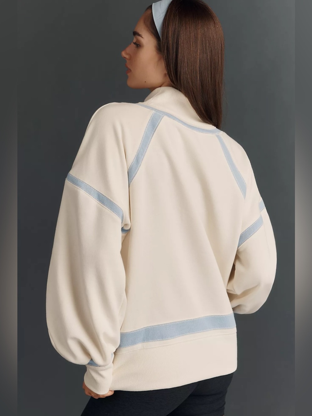 Anthropologie Daily Practice Base Plate Colorado Ski Mock Neck Sweatshirt - Picture 3 of 8